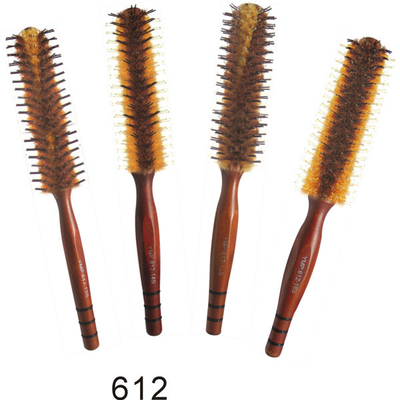 14s, 16s, 18s Natural Bristle + Nylon Wooden Creative Round Hair Brush